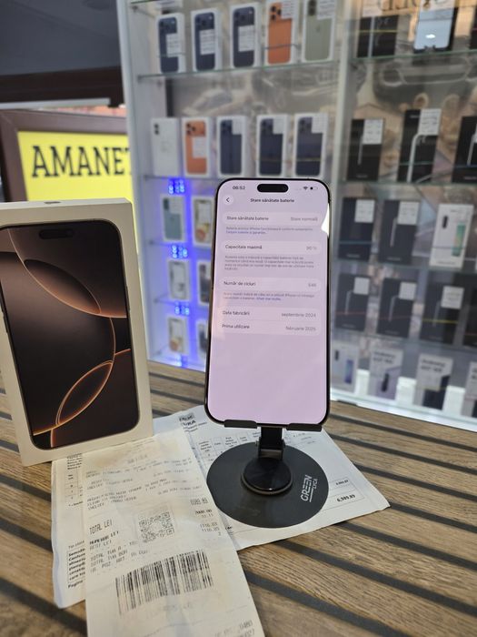 iPhone 16 Pro Max 256GB. IMPECABIL !! 12 luni Garantie