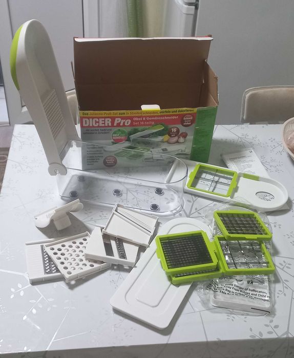 Овощерезка Nicer Dicer Pro, полный комплект 16 в 1