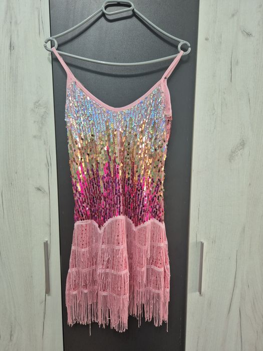 Сценична рокла за спортни танци с ресни