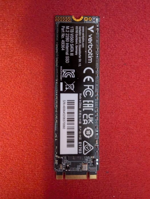 НОВ | 1TB Verbatim Vi560 S3 | M.2 SATA III SSD диск | формат M.2 2280