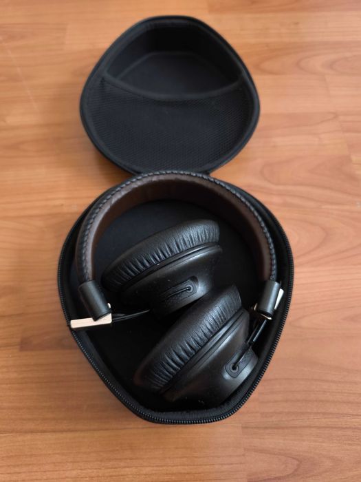 Casti Bluetooth low latency high fidelity NFC Bass Boost Negru Auriu
