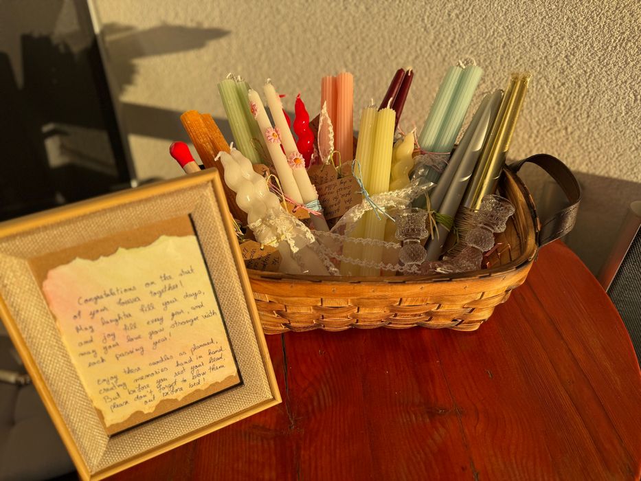 Cadou de nunta pentru miri Set 24 lumanari cu mesaje