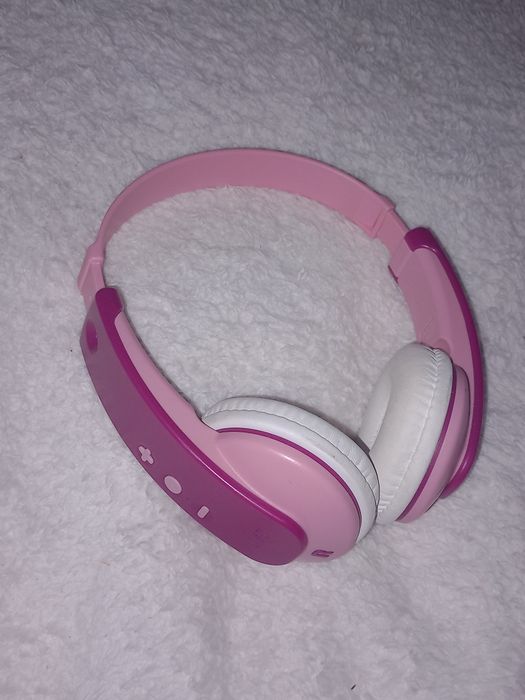 Căști Bluetooth JVC roz cu alb