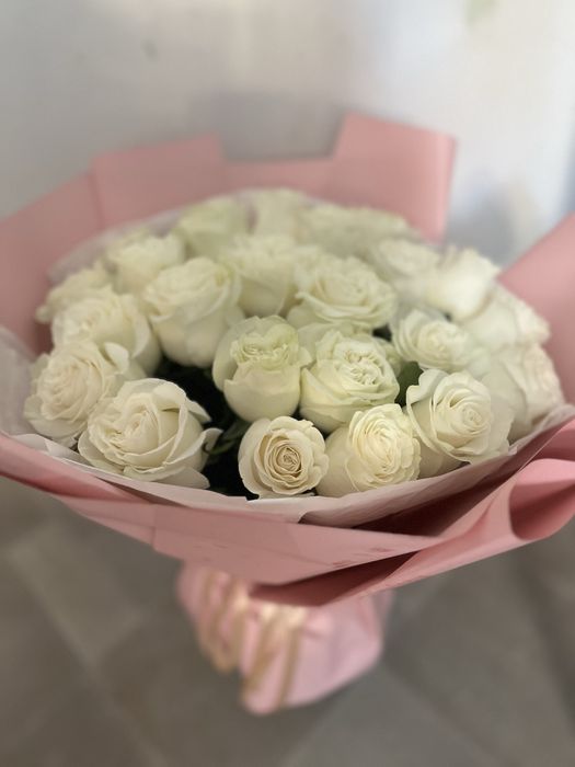 25шт белый роза  свежий
