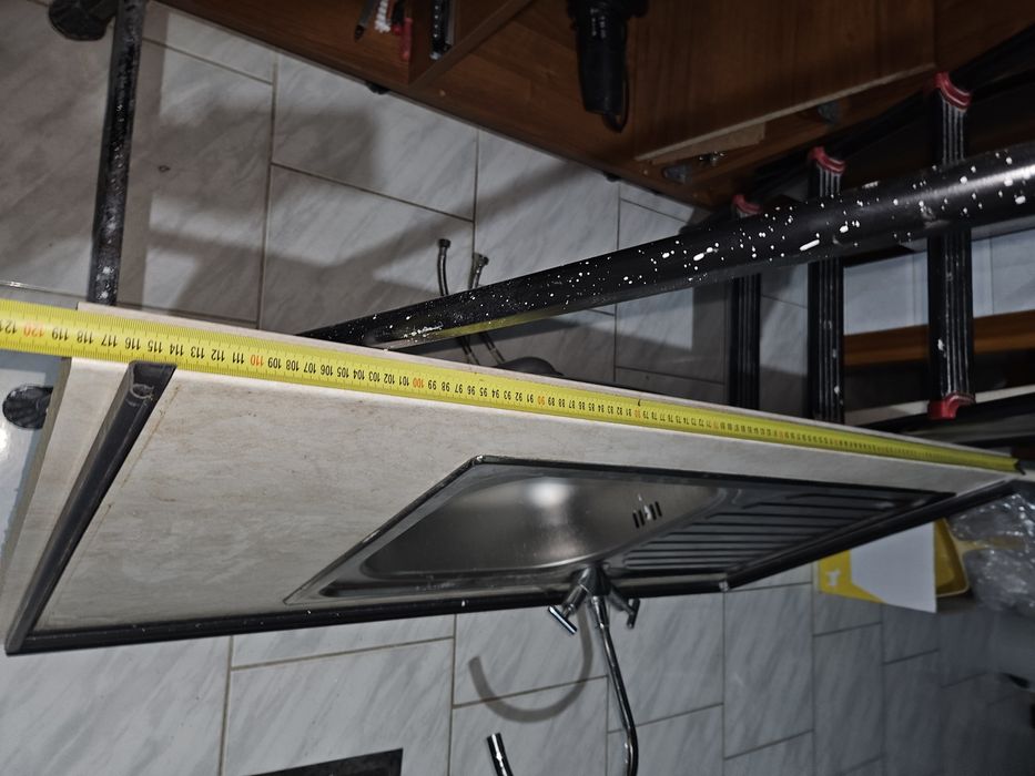 Мивка за кухня със сифон и батерия