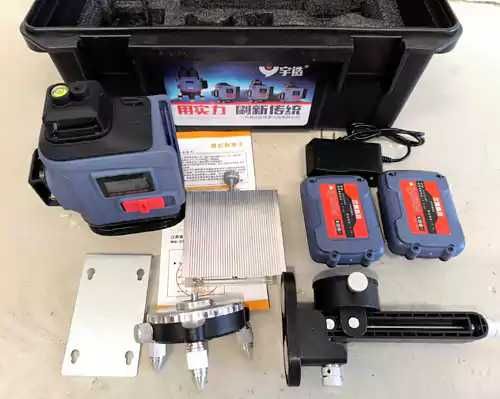 4D ЛАЗЕРЕН НИВЕЛИР с 16 линии и зелен лазер. Лазерен с дисплей - 2бат.