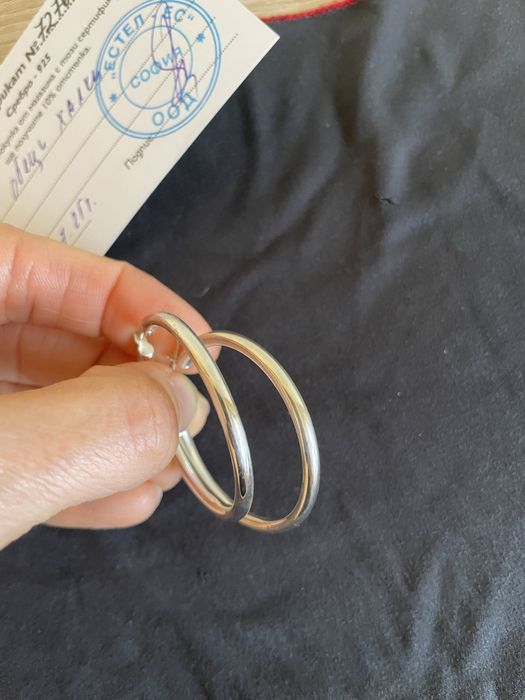 Сребърни халки обеци