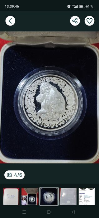 Moneda 5 Dollars 2002 argint 1 Oz de colecție