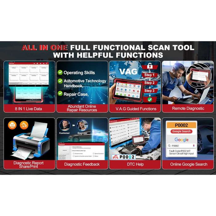 Tester diagnoza auto profesional multimarca LAUNCH X431 PRO ELITE, tableta 8" Android 10, 4GB RAM 64GB, 37+ functii service, 25 limbi, update 2 ani