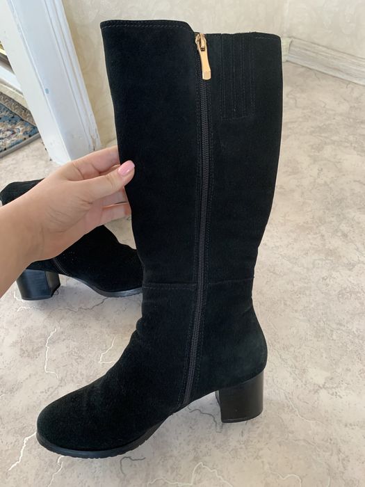 Зимние сапожки замшевые