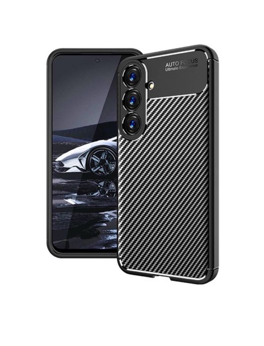 Samsung A12/A14/A13/A15/A05/A05S/A06/A06S Husa Carbon Lucioasa Neagra