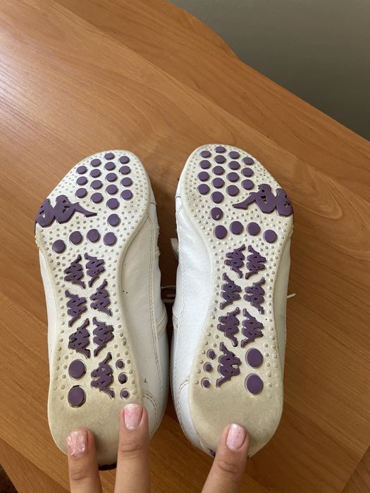 Adidași Kappa - albi cu detalii mov
