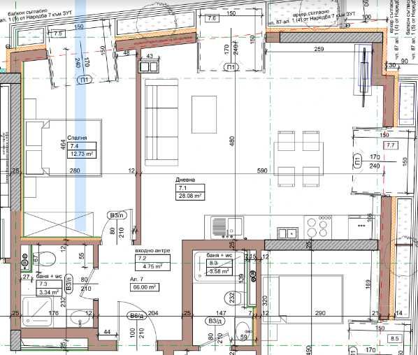 Продава се Двустаен апартамент в София, Център - 80 кв.м за 2788 €/кв.м - Снимка #3