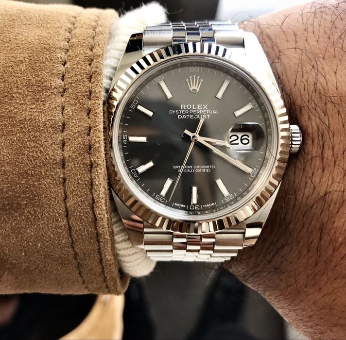 ceas rolex datejust 41,mm gray dial