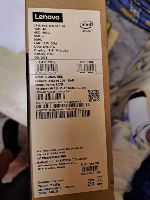 Laptop Lenovo ideapad 320-15IAP/80xr