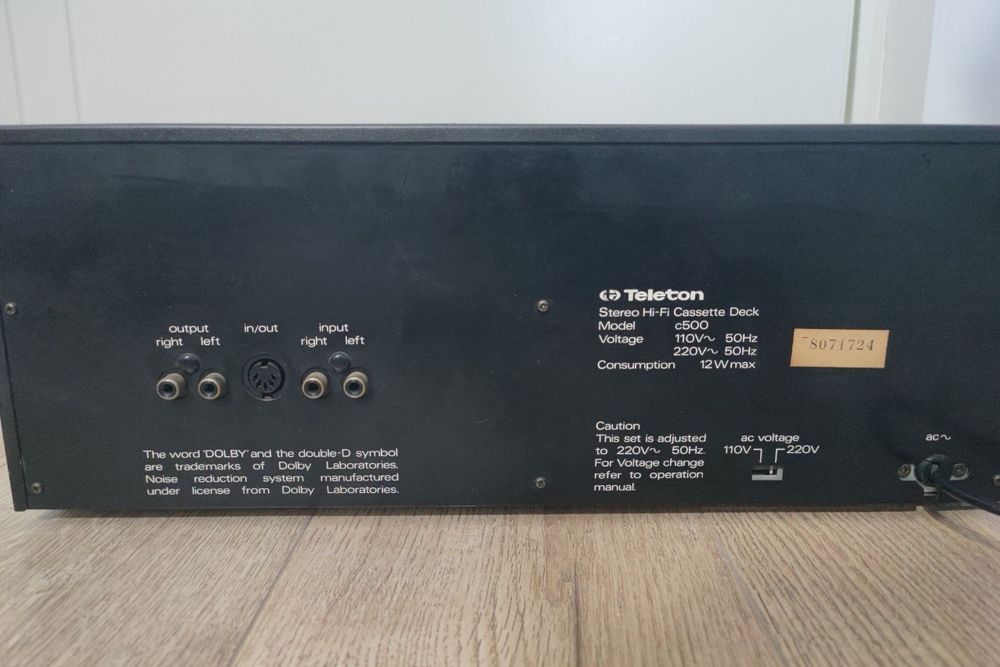 Deck Teleton C500 stereo cassette