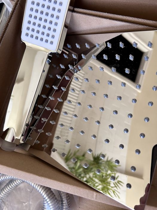 Sistem complet de dus cu cap tip ploaie, para dus, robinet termostatic