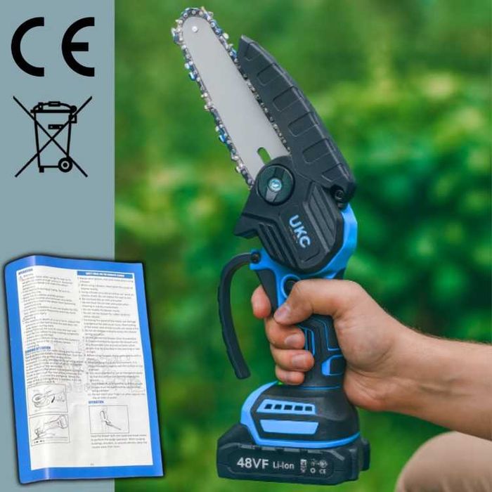 Резачка за дърва и клони UKC 48V15см шина + 2 вериги