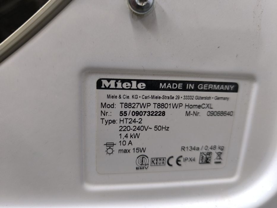 Сушилня Miele T 8801 WP HomeCareXL - 8кг. Термопомпа клас  А+