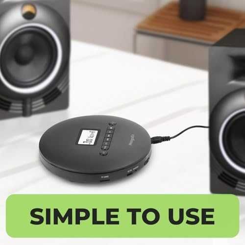 Нов Компактен CD/MP3 плейър с акумулатор и AUX за кола пътуване музика