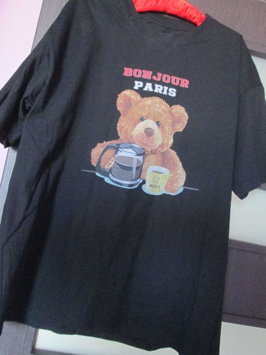 tricou   negru   bumbac L