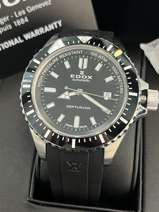 Edox Sky Diver Auto Neptunian Black dial