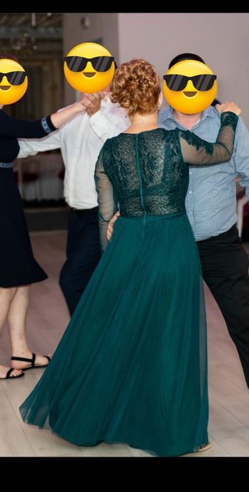 Rochie de gala ,speciala. Lunga . Verde Jad.