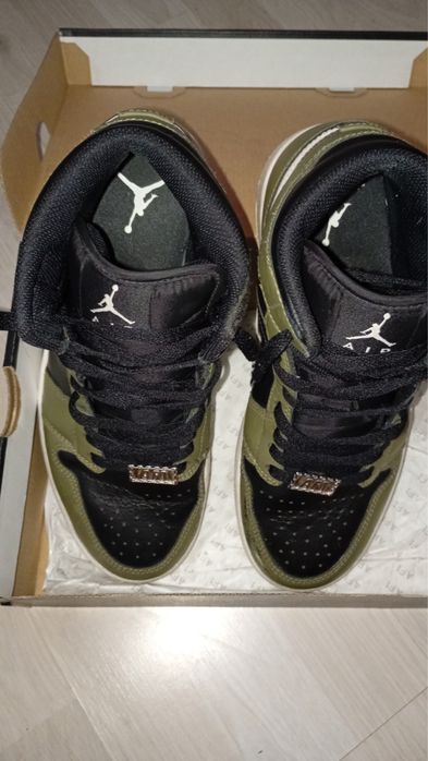 Vand jordan 1 mid olive green