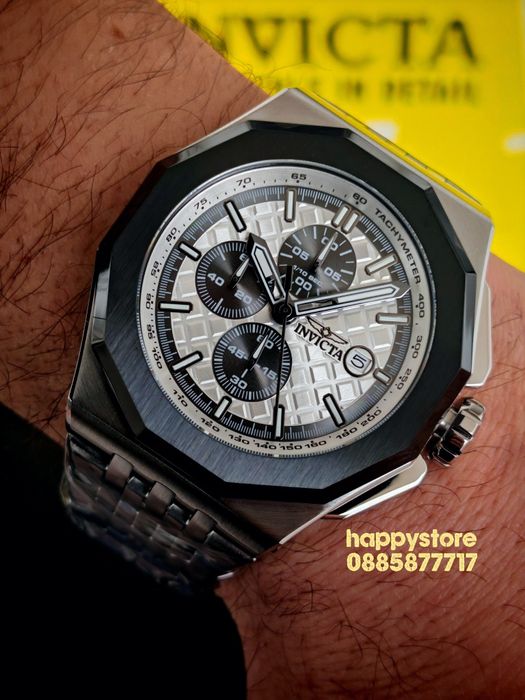 INVICTA Akula Silver steel 48 mm, Инвикта нов ръчен часовник
