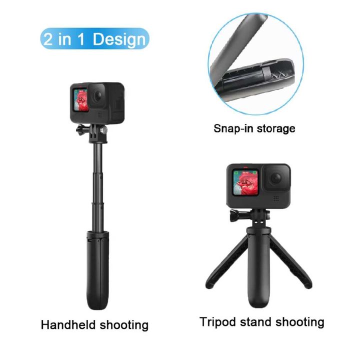 Държач / трипод / монопод за GoPro 12 / 11 / 10 / 9 / 8 / 7