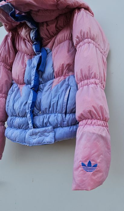 Adidas уникално дамско яке с гъши пух и пера и голяма яка С/М размер