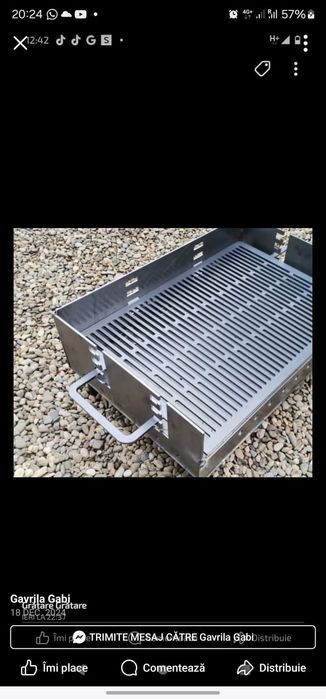 Vând grătar reglabil