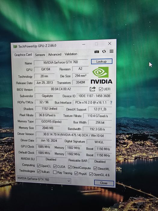 Gigabyte GTX 760 2gb видеокарта