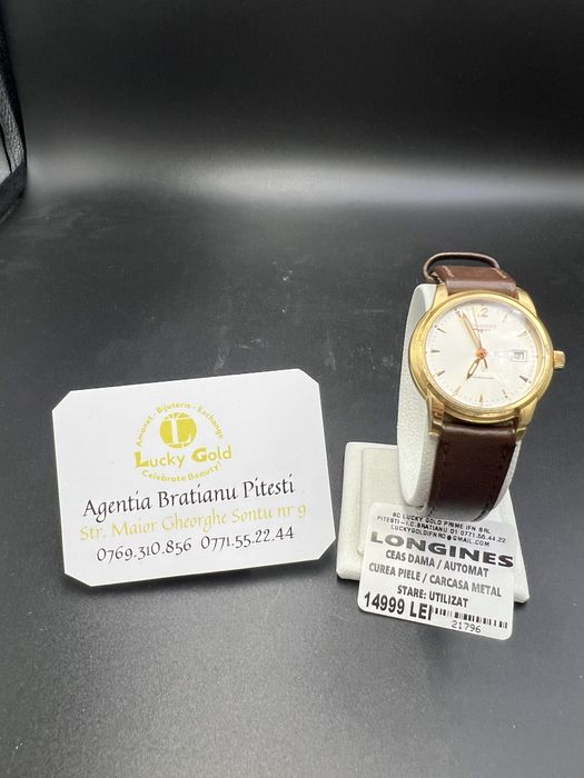 Ceas aur  Longines  18 k 22,17 gr cod 21796