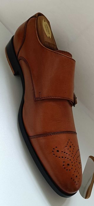 Pantofi monk 45 45.5 premium cap toe Jules NOI piele naturala moale