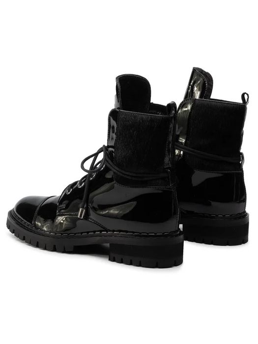 Eva Minge лачени черни боти 38