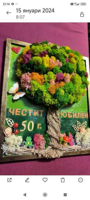 Декорации от жив скандинавски мъх