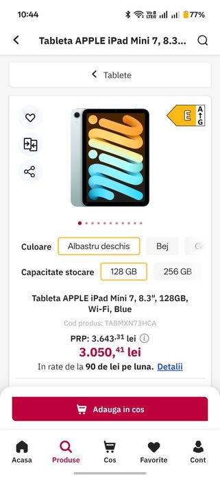 iPad mini 7 Blue nou sigilat in cutie