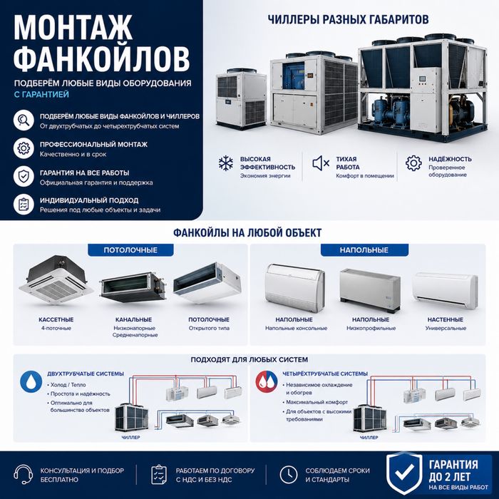Монтаж фанкойлов