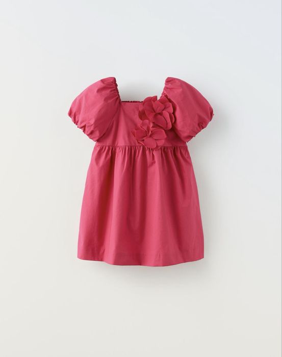 Бебешка рокля Zara с 3D цветя