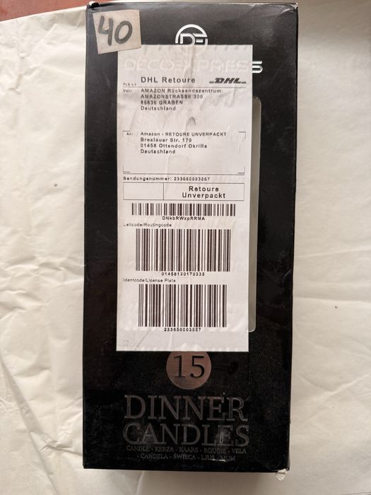 Lumanari conice albe