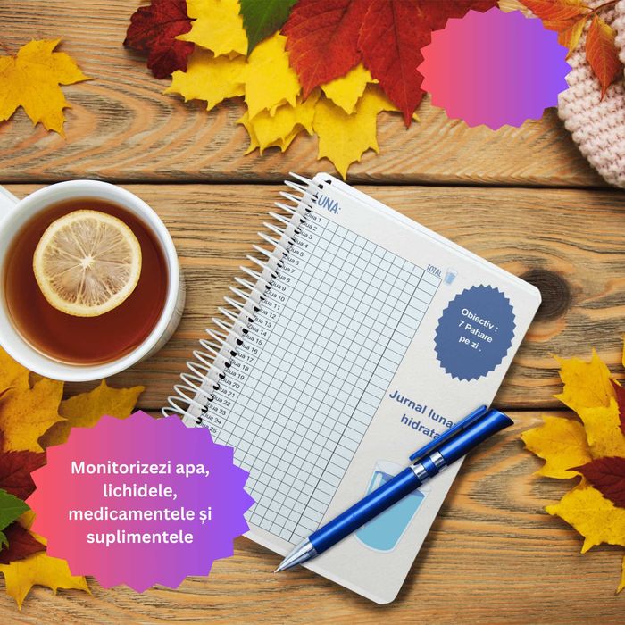 Jurnal și Planificator Alimentar Postoperator–126 pagini A4 printat