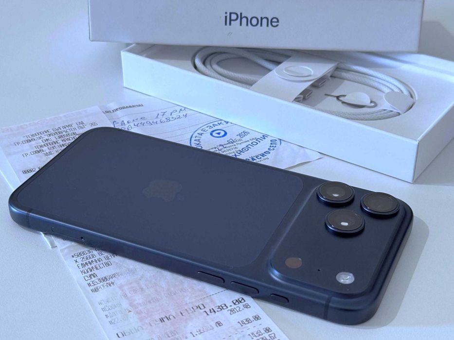 Бартер! НОВ! 24м.Гаранция! iPhone 17 Pro Max Deep Blue (Син) 0 Цикъла.