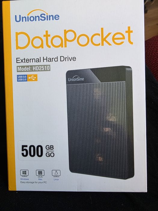Hard Disk Extern 500GB UnionSine DataPocket USB 3.0 - Sigilat / Nou