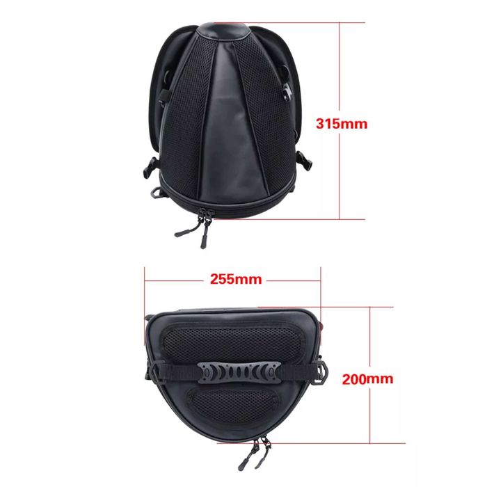 Мото Чанта, Раница за багажник, водоустойчив плат, черна