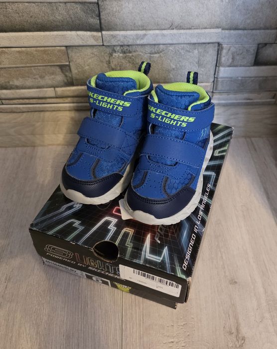 Ghete Skechers cu lumini pentru copii, mărimea 22