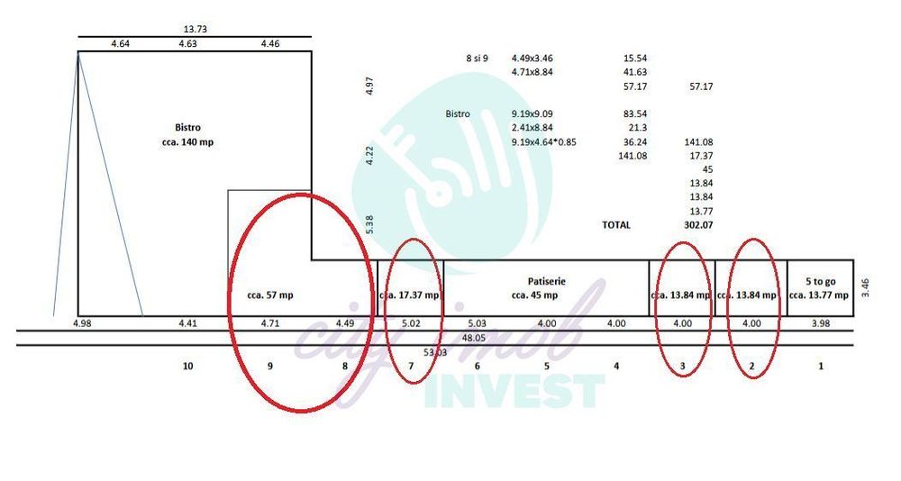 SPATIU comercial vis-a-vis de Tribunal
