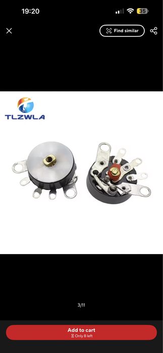 Potentiometru 50kohm RV12MM Radio/Casetofon