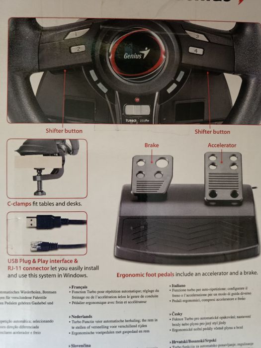 Игровой руль  Cenius с педалями.