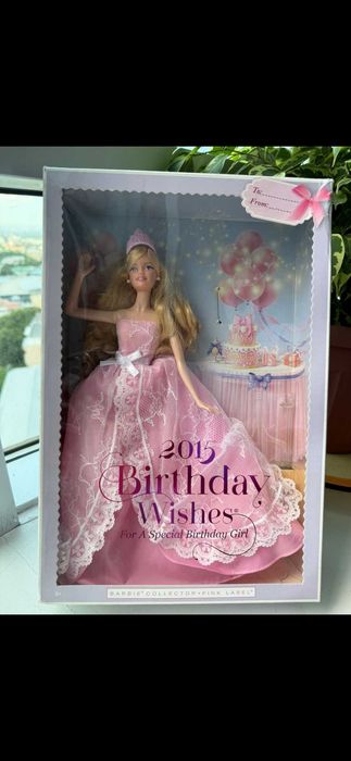 Коллекционная Barbie Birthday Wishes 2015 Pink Label, новая в коробке